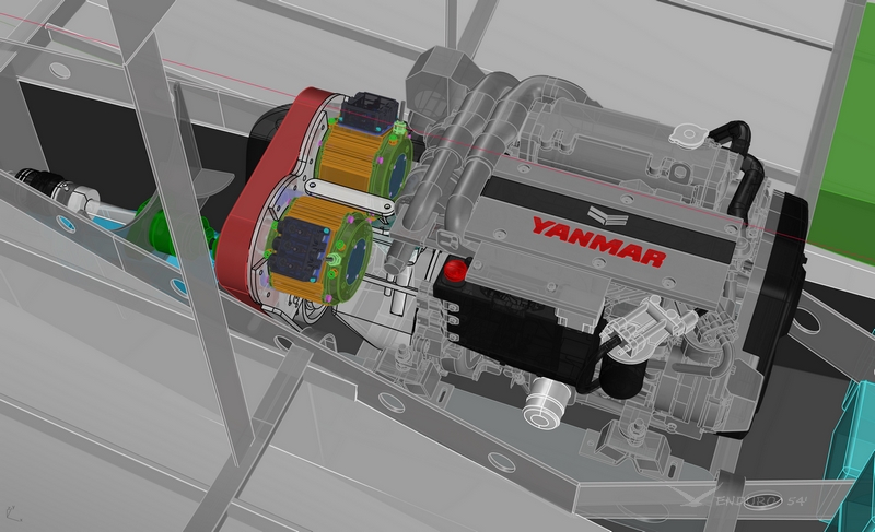 Hybrid Marine with Yanmar 4JH110