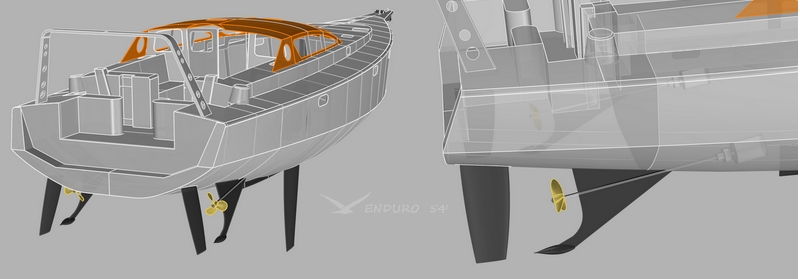 diesel-electric hybrid with 2 motors