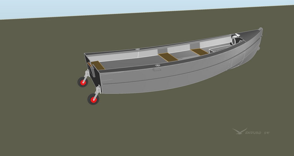 tender with retractable wheels