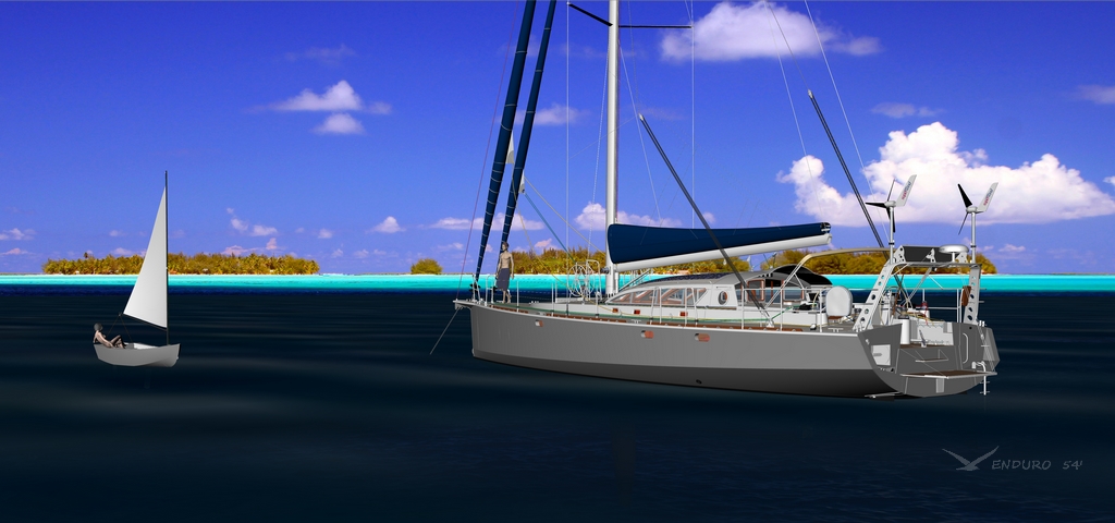 tender sailing around the lagoon