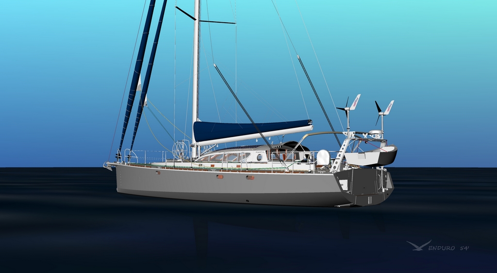 tender on sailboat arch