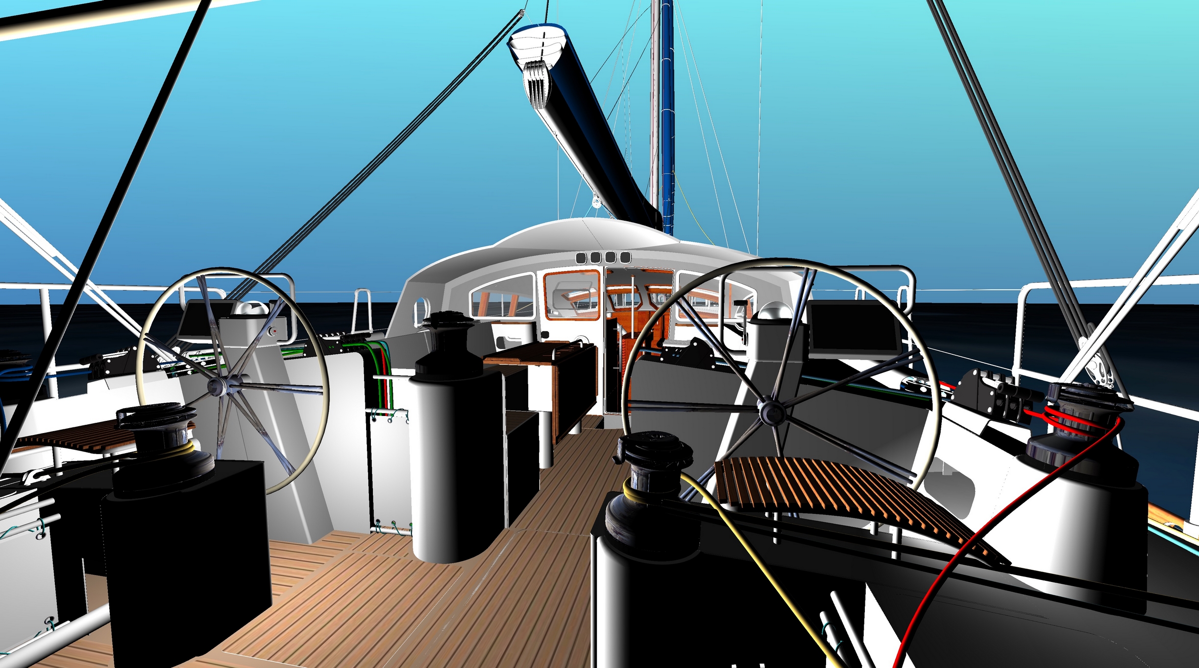 Secure exploration sailing yacht