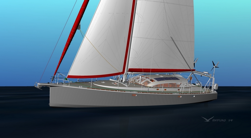 Main sail and staysail