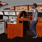 Pilot-house with Inside steering