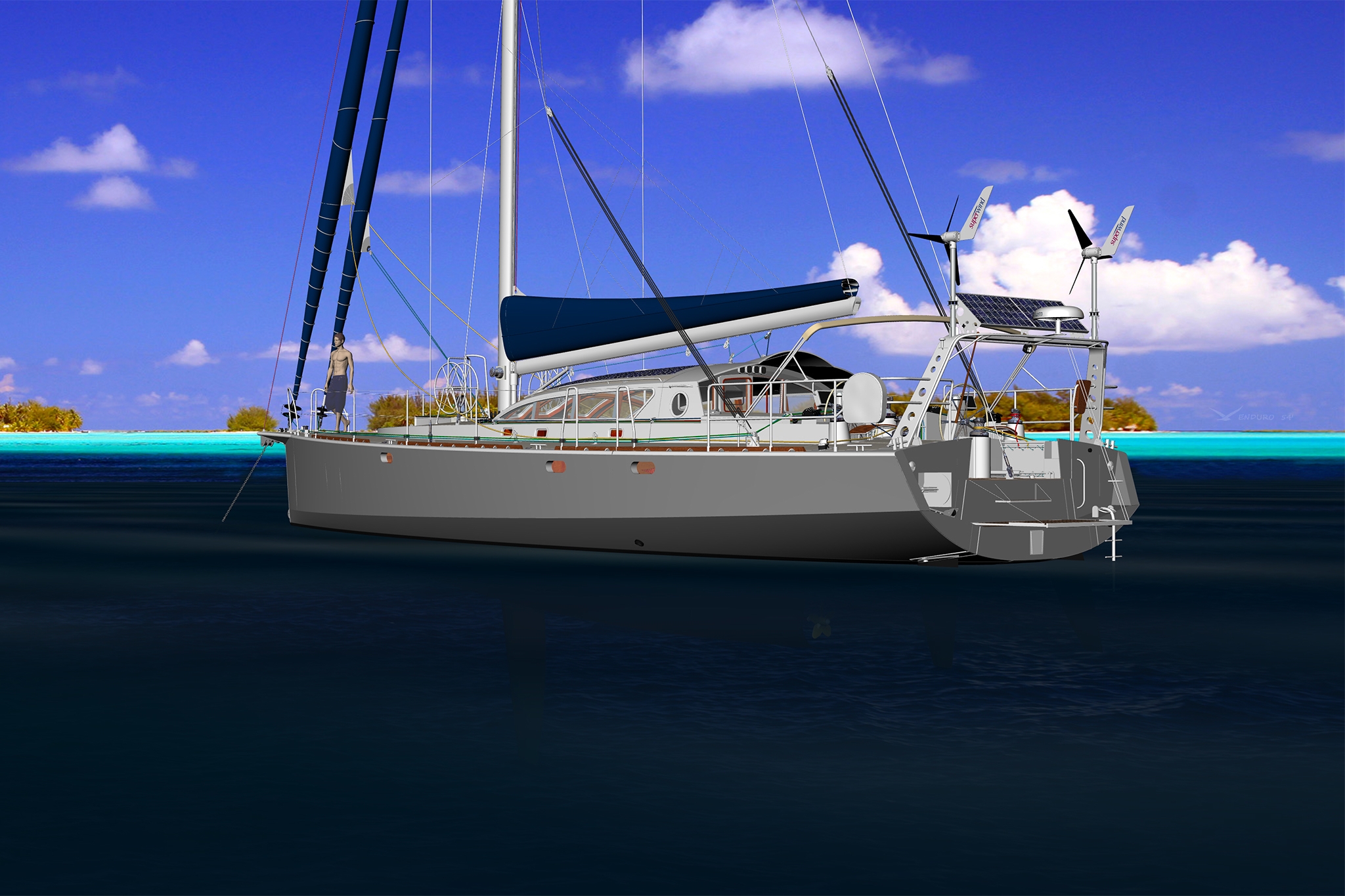 yacht moorings Pacific atoll