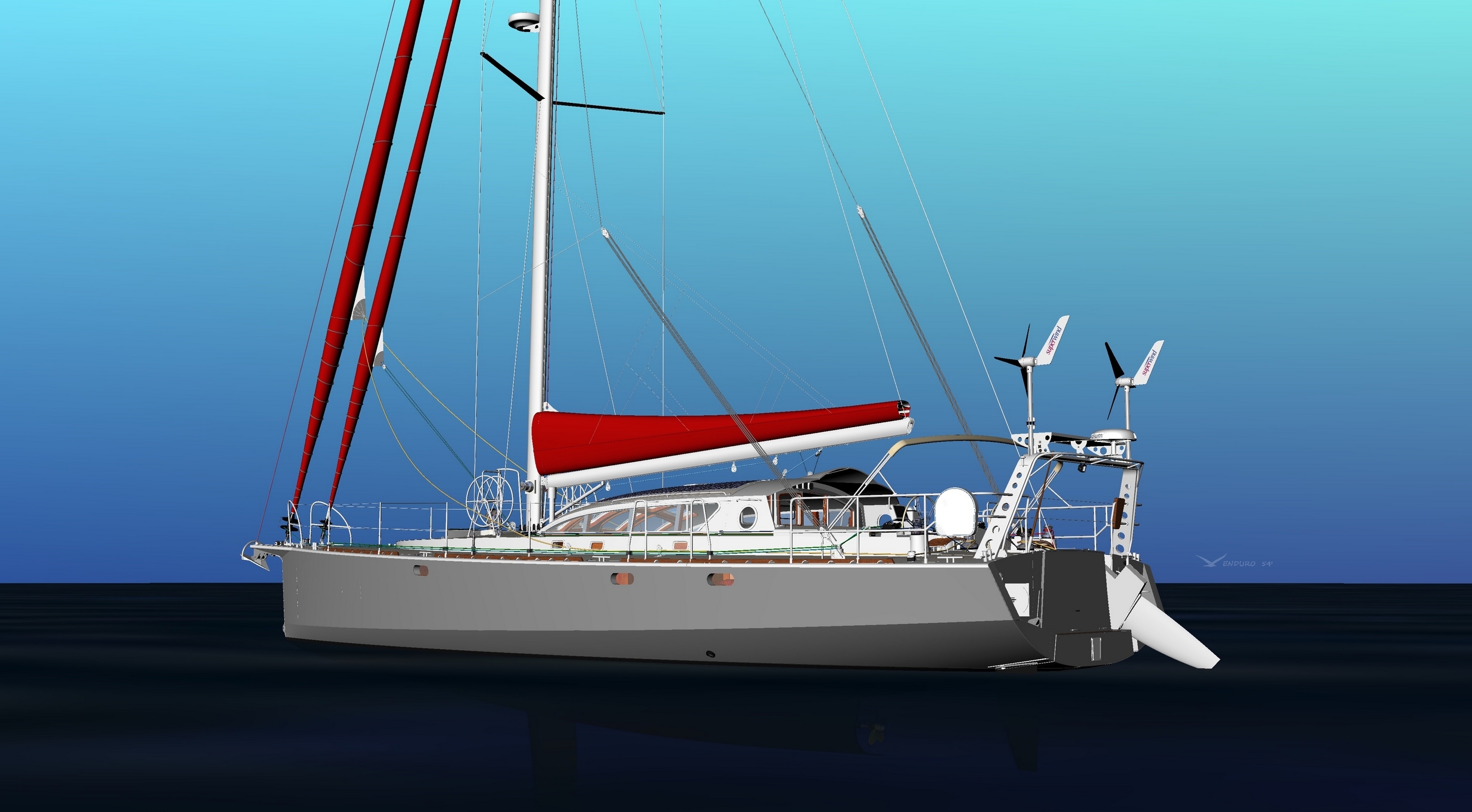 lifting twin spade rudders